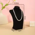 Schwarze Samt Halsketten Display Büste Ständer für Schmuck Präsentation und Fotografie. - Kleine Größe Höhe 25cm / Schwarz