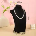 Schwarzer Samt Halsketten Display Büste Ständer für Schmuck Präsentation und Fotografie. - Mittlere Größe Höhe 30cm / Schwarz