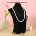 Schwarzer Samt Halsketten Display Büste Schaufensterpuppe für Schmuck Präsentationen. - Extra Große Größe Höhe 40cm / Schwarz