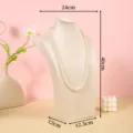 Beige Samt Halskette Display Ständer Schmuck Büste Mannequin Halter 40cm Vitrine. - Extra Große Größe Höhe 40cm / Beige