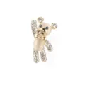 Detailansicht einer süßen Kristall Bärchen Brosche, eleganter Strass Pin für Damen Outfits. - Teddybär
