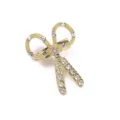Elegante scherenförmige Strass Brosche goldfarbene glänzende Kristall Damen Anstecknadel - Schere