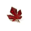 Elegante rote Emaillierte Ahornblatt Brosche für Damen, goldener Anzug Anstecknadel Schal. - Rotes Ahornblatt