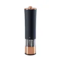 Electric pepper grinder with rose gold and black finish, clear spice chamber, kitchen tool. - Rose Gold & Black (Model A)