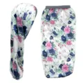 Femme long bonnet de nuit en satin floral coiffe de soin pour cheveux longs élastique - Feu d'artifice