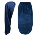 Bonnet de nuit long en satin pour femmes aux cheveux longs, bonnet de soin elastique bleu. - Bleu Marine