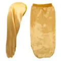 Damen lange Satin Schlafmütze in Gold für langes Haar und Haarpflege in hoher elastischer Qualität - Gold