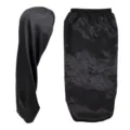 Extra lange Satin Haube für langes Haar, schwarze Seiden Schlafhaube mit Gummizug für Damen. - Schwarz