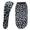 Bonnet de Nuit Long en Satin pour Femme Imprimé Nœud Noir Soin des Cheveux Élastique - Nœud Papillon Noir