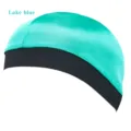 Bonnet en satin respirant dome cap wave cap avec bande élastique large pour le style quotidien - Taille unique / Bleu Paon
