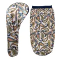 Satin lange Schlafmütze für Damen, Paisley Print Haube für langes Haar, Nachtpflege Hut Variante. - Einheitsgröße / Paisley-Muster