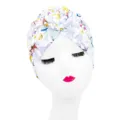 Women European American Turban Hat Sea Life Print Knotted Doughnut Head Wrap Cap - One Size / YQ2-2