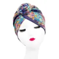 Ethnic floral print donut turban hat for women, stylish bohemian headwrap and hair cover. - One Size / YQ2-8