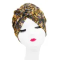 Ethnic style printed turban hat for women, fashionable donut swirl design head wrap cap. - One Size / YQ2-20