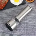 Stainless steel electric pepper grinder salt mill with adjustable coarseness and clear container - Manual Stainless Steel