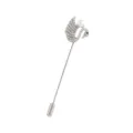 Elegant swan crystal pearl long lapel pin brooch for women apparel accessories hat scarf decor - Style 14 (Swan Long Pin Brooch)