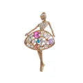 Exquisite rhinestone ballerina brooch, elegant dancing girl crystal pin for women and girls. - Style 18