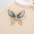 Spilla a farfalla stile foresta, elegante spilla per insetti in lega con cristalli scintillanti. - Farfalla con Strass