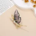 Spilla farfalla fata in lega di strass elegante fermaglio per abbigliamento donna - Fata Viola