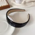 Schwarzer Pailletten breiter Haarreif für Damen, glänzendes Haarband Haarschmuck Mode. - Schwarz