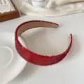 Rotes Pailletten-Haarband, breiter Haarreif mit glitzernden Pailletten, Damen Accessoire. - Rot