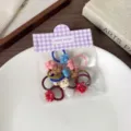 Leuke bloem haarelastiekjes set voor kinderen, kleurrijke elastische haartouwen. - Kleine Bloem Stijl