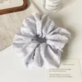 Koreaanse zoete stippen haarscrunchie voor vrouwen, schattig elastisch haaraccessoire. - Lichtpaars Stippen