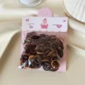 Children small disposable hair ties brown black elastic rubber bands kids hair accessories SKU - S / 200 Pieces/Pack / Dark Brown Series