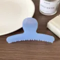 Pinza para el pelo azul pastel minimalista para mujeres, elegante accesorio diario. - Pinza de Pelo Recta Azul