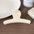 Pinza de pelo crema, diseño de color sólido minimalista para accesorio de peinado de mujer - Pinza de Barra Blanco Roto