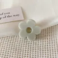Small grey flower hair claw clip cute aesthetic hair accessory for women half up - Mint Green Flower Hair Claw