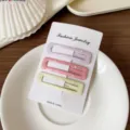 Set di mollette per capelli BB macaron cave colorate stile coreano accessori eleganti per donne - Set di 3 pezzi / Rettangolo Giallo Rosa