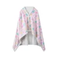 Comoda coperta indossabile a tema dinosauro per coppie, vestaglia in pile foderata in sherpa. - Vestaglia / Taglia unica / Rosa