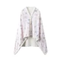 Coperta indossabile rosa foderata in sherpa accogliente vestaglia con stampa animale carina - Rosa