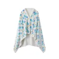 Wearable Dinosaur Sherpa Blanket Cloak with Buttons Warm Fluffy Throw Cape for Home - Small Dinosaur