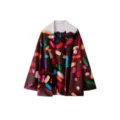 Coperta indossabile accappatoio con stampa di cioccolato e zuccherini colorati per uso domestico. - Vestaglia / Taglia unica / Ciambella