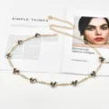 Süße coole Metall Taillenkette mit schwarzen Herzen für Damenkleider und Alltagslooks. - Herz-Stil / Schwarz (13070)