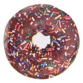 Funny chocolate donut round blanket soft novelty fleece throw blanket for office home bed. - 180cm / Donut
