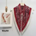 Women classic paisley printed square scarf silk feel elegant fashion neckerchief 70x70cm - RZW05
