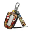 Vue détaillée de l'étui de clé de voiture style chinois, coque en cuir avec quincaillerie. - 16cmx6cm / Rat