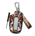 Étui de clé de voiture zodiaque chinois Guochao avec lanière en cuir et tournevis outil. - 16cmx6cm / Lapin