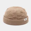 Herfst winter mode gebreide docker muts, casual effen kleur beanie muts voor heren en dames. - Eén maat / Khaki