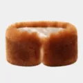 Thick plush wide headband detail, soft faux fur ear warmer in brown, cozy winter accessory. - Caramel color