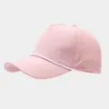 Lightweight mesh breathable baseball cap with rope detail for outdoor running sports. - Adjustable / Pink