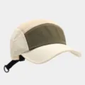 Casquette 5 panneaux bloc de couleurs vintage, chapeau de sport extérieur respirant rapide. - Réglable / Beige