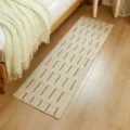 Franse crème nachtkastje loper vloerkleed, verdikte geweven polypropyleen antislip mat - 45x70cm / Schattig Blauw (Ke Nai)