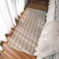 Franse crèmekleurige bedloper, verdikte polypropyleen geweven mat, antislip vloerkleed. - 45x70cm / Moderne Stijl (Shi Li)