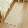 Franse crèmekleurige bedside tapijt, dik polypropyleen geweven antislip vloermat. - 45x70cm / Vrijetijdswolk (Xian Yun)