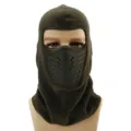 Tactical fleece balaclava winter outdoor windproof cycling face mask beanie warm cap - M (56-58cm) / Army Green