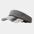 Chapeau visière pare-soleil vide à bord transparent large pour sport extérieur - Gris